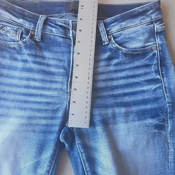 Buckle Black Denim Skinny Jeans Fit No. 53 Womens 27x32 Distressed Whisker Wash - Picture 8 of 10